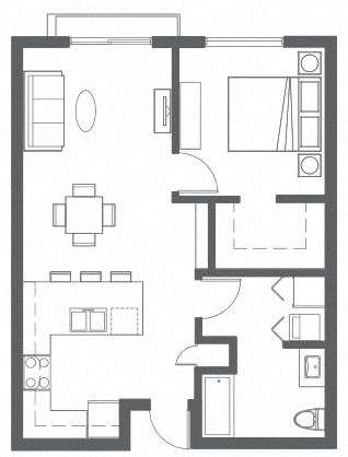 Apartments in Everett WA - The Waterline - One Bed
